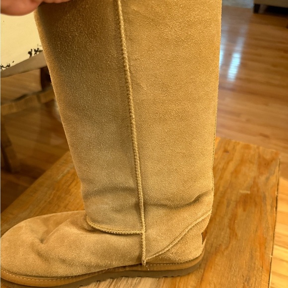 UGG Classic Tall Beige Suede Boots - Picture 7 of 10
